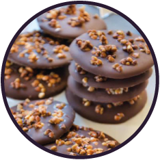 Medallones de chocolate con frutos secos