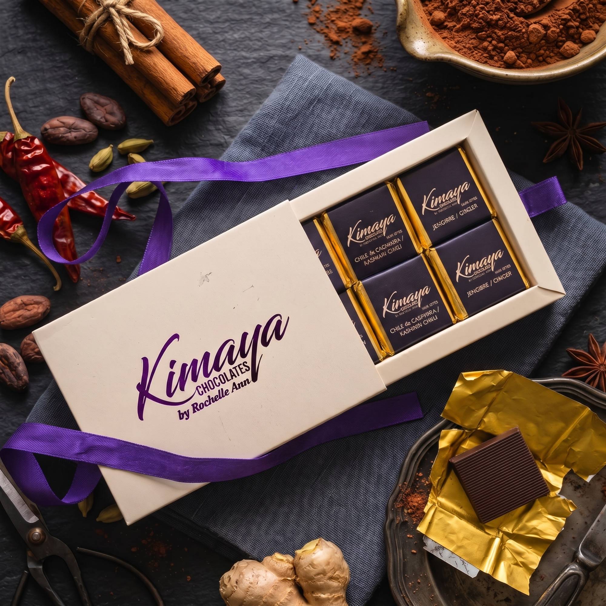 Caja de regalo Kimaya con Mini Bites de chocolate